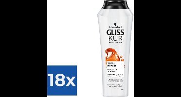 Gliss Kur Shampoo Total Repair 19 - Voordeelverpakking 18 stuks