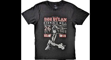 Bob Dylan - Carnegie Hall '63 Heren T-shirt - 2XL - Zwart