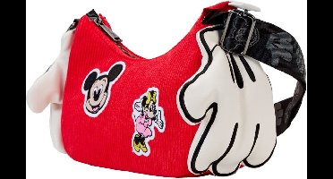 Loungefly Disney By Mickey&minnie 100-jarig Jubileum Mickey Hands Crossbody Rood