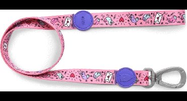 Morso - Hondenriem - Gerecycled - Sweet Tweet Roze - S - 120X1,5 cm