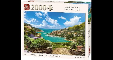 King Puzzel 2000 Stukjes (96 x 68 cm) - Tropische Sea View - Legpuzzel Landschap