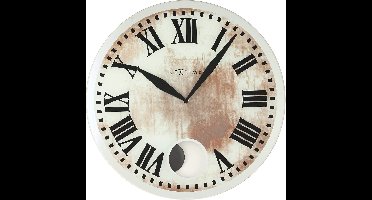 NeXtime Romana – Wandklok – 43 × 4.2 cm – Glas – Wit