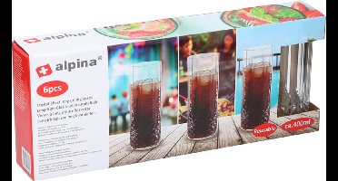 Alpina Longdrinkglasset kunststof 6-delig 400ml