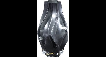 PTMD Florence Vaas - 16x16x24 cm - Glas - Zwart