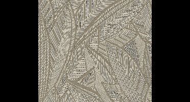 PALMBLADEREN BEHANG | Botanisch - Metallic Zwart - A.S. Création French Affair