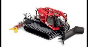 Jägerndorfer - 4819 Pistenbully 600 Hintertux met Kraan - Rood Miniatuur Model - 1:43 - Kerstdorp