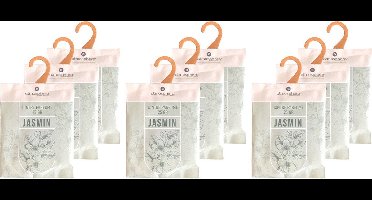 Atmosphera Geurzakjes jasmine - 9x - met ophanghaak - geurkaartjes/luchtverfrisser