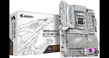 GIGABYTE X870 A ELITE WF7 ICE - Moederbord - ATX - Socket AM5 - AMD X870 - DDR5 - USB4 - Wi-Fi 7 - Realtek Audio