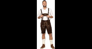 Lederhose Kort Heren Donkerbruin Elite - Maat 48