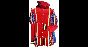Pietenpak Fluweel Deluxe Rood/Blauw Zaragoza - Maat L