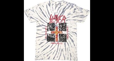 Slayer - Quad Seasons Heren T-shirt - L - Wit/Grijs