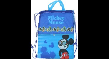 Mickey Mouse Gymtas met rits - Zwemtas - 40 cm - Blauw - Voor Kinderen