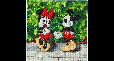 Diamond Paitning Crystal Art kit Disney Minnie and Mickey - 30 x 30 cm - Knutselpakket - Fans