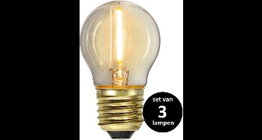 Soft Glow Kogellamp - E27 - 0,8W - set van 3