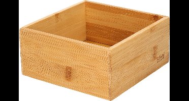 5Five Bestekbak/keuken organizer - Set van 3x stuks - 1 vaks - Tidy Smart serie - bamboe - 15 x 15 x 7 cm