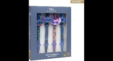 Disney Stitch Pennen Meisjes Jongens Cadeauverpakking - 4 Stuks