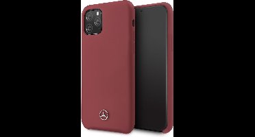 Rood hoesje van Mercedes-Benz - Backcover - Liquid - iPhone 11 Pro - Microfiber - MEHCN58SILRE