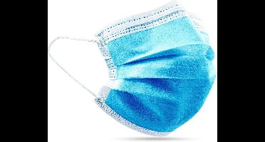 PLATINET FSM05 3-laags wegwerp mondmasker / gezichtsmasker niet-medisch 10 stuks Blauw