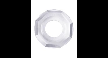 PowerPlus Flexibele Cockring Gehoekt - transparant