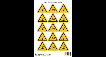 Pictogram sticker W038 - Plots hard geluid - Δ50mm - 15 stickers op 1 vel