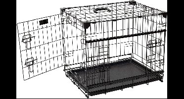 Topmast Hondenbench Excellence met Schuifdeur 122L× 76W × 84H CM - Stevige Draad