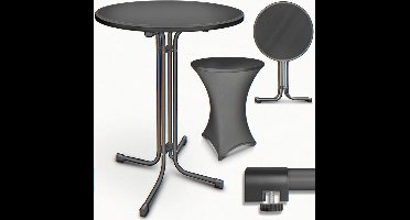Sierra® Gastro statafel, inklapbaar, Ø 70 cm, met hoes, bistrotafel, kant-en-klaar gemonteerd, klaptafel, rond, weerbestendige partytafel, tuintafel voor binnen en buiten