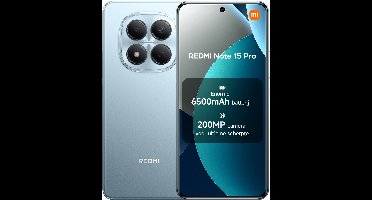 Xiaomi REDMI Note 15 Pro - 12 GB RAM - 512 GB - Blauw - Enorme 6500mAh batterij - Nieuwe 200MP camera met ultieme scherpte - Corning® Gorilla® Glass Victus® 2
