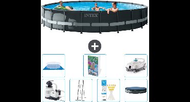Intex Rond Ultra XTR Frame Zwembad - 610 x 122 cm - Inclusief Pomp - Ladder - Grondzeil - Afdekzeil Stofzuiger - 8-delig