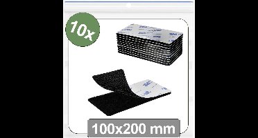 Quadrios 25CA659 Klittenband punten Om vast te plakken Haak- en lusdeel (l x b) 100 mm x 200 mm Zwart 10 stuk(s)