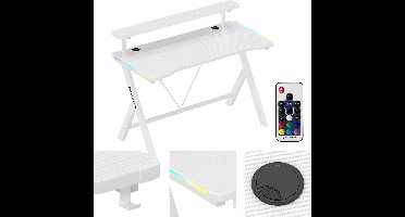 Huzaro Hero 1.9 - 120 cm gamingtafel - met RGB-verlichting - stevige constructie - blauw
