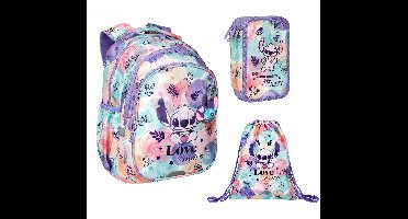 Coolpack Stitch - Rugzak met Tekenetui en Gymtas - tas voor schoenen - Schoolrugzak 19L