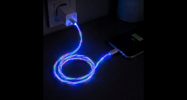 USB-C naar USB-C kabel – 1m – Lichtgevend – Snelladen – Duurzaam