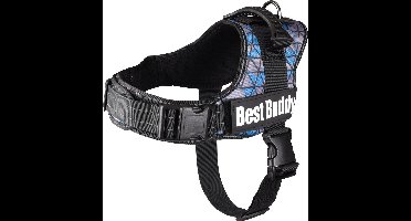 Flamingo Pluto Liberty - Harnas Honden - Harnas Best Buddy Pluto Blauw Camouflage Grid Xxl 95-130cm 50mm - 1st - 122247 - 1st