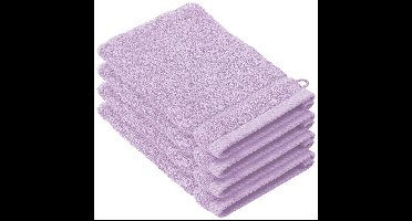 De Witte Lietaer Washandjes Stephanie - Lila - 15 x 21 cm - set 4 stuks - Katoen