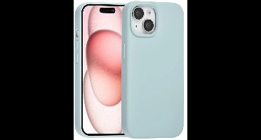 TUNIQ iPhone 15 Backcover hoesje Premium Liquid silicone - LichtBlauw
