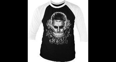 DC Comics Suicide Squad Raglan top -M- Joker - Damaged Zwart/Wit