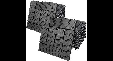 WPC Vlondertegels - Set van 22 Mozaïek 30x30cm - Antraciet