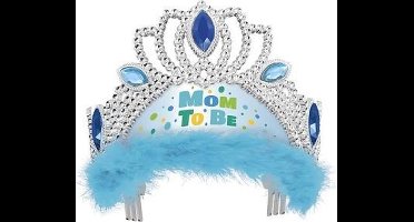 Mom - to - be - kroontje - blauw - babyshower - haza