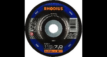 Rhodius 200013 Alphaline I KSM Afbraamschijf - 115 x 22,23 x 7mm - Staal