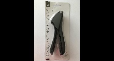 Excellent Houseware Knoflookpers - zwart - 17x6x3cm - 1 stuks