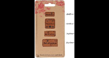 Opry Skai-leren labels made with love for you - 5x4st