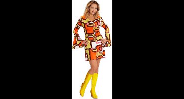 WIDMANN - Groovy jaren 70 geometrisch kostuum voor vrouwen - XL