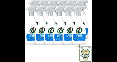 12 x Cif - Badkamer Spray - Supersnel - 500ml - Wasstrips - Badkamer Reinigen - Kalkaanslag Verwijderen - Zeepresten Verwijderen - Badkamer Schoonmaken - Badkamer Spray