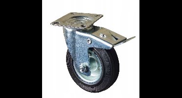 Wiko Zwenkwiel met Rem 125mm Rubber Metaal 150kg