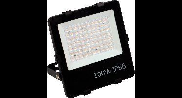 LED Breedstraler - Rimo Axion - 100 Watt - Helder/Koud Wit 6000K - Waterdicht IP66 - Philips Driver - Zwart