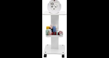 G&G beauty trolley voor schoonheidssalon - Voor schoonheidsapparaten - Serveerwagen - Wellness - 37x34x67cm - Zwenkwielen - Wit