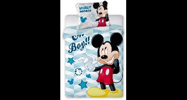 Disney Mickey Mouse dekbedovertrek Oh Boy 100 x 135 cm - 40 x 60 cm - katoen