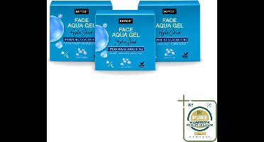 3 x Sence – Dagcrème – Aqua Gel Hydro Shock 2-in-1 – 50 ml - Wasstrips - Hyaluronzuur Serum - Hydratatie - Huid Verzorging - Stralende Huid - Fijne Lijntjes