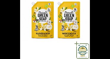 2 x Marcel's Green Soap - Wasverzachter - Navulling - Katoen & Vanille - Zachte frisheid- 30 Wasbeurten - 750 ml - Wasstrips - Wasverzachter - Wasverzachter Navulling - Wasverzachter Katoen - Wasverzachter Vanille - Wasverzachter Milieuvriendelijk