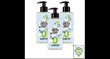 3 x Marcel's Green Soap - Handzeep 0% - Zachte verzorging - 250 ml - Grootverpakking - Vaatwasstrips - Handzeep 0% - Gevoelige Huid - Milde Handzeep - Plantaardige Glycerine - Allergiegecertificeerd